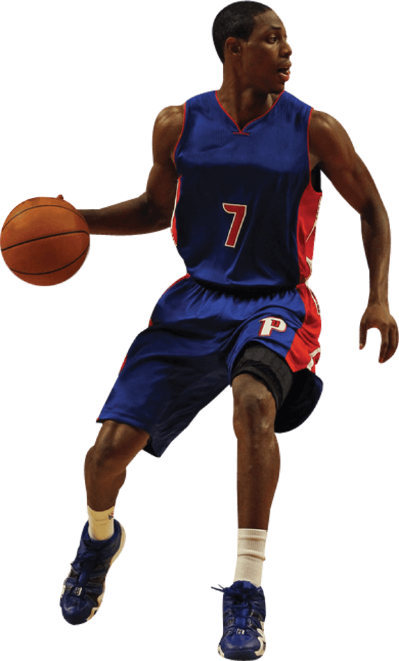 Player acing the game wearing sidmon sports custom basketball uniform