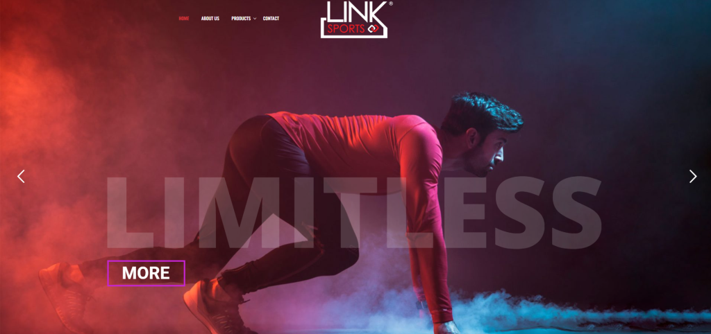 Link Sportswear homepage